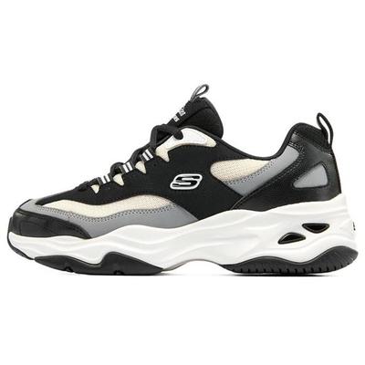 DLites 4.0 Pelle Lacci Ammortizzanti Resistenti Basse Scarpe da Papà Sneaker Donna Bianco Nero 896144-BKW