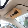 Car Storage Box Flip-Type Anti-Falling Eyeglass Case Snap-On Installation Leather Texture Organizer Universal Fit Sunglasses Box