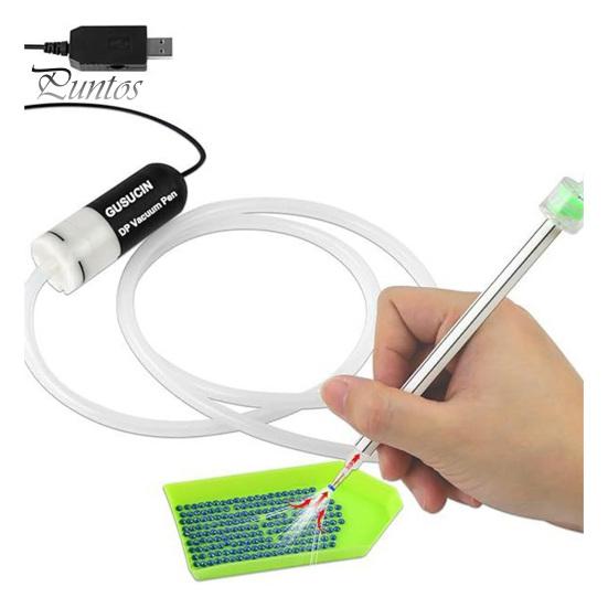 Stilou cu vid pentru pictură cu diamante, alimentat prin USB, stilou pentru pictură cu diamante fără ceară, instrument de ridicare a strasurilor cu aspirație prin vid pentru proiecte artizanale de pictură cu diamante