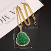 Fashion and Exquisite Maitreya Buddha Pendant Necklace Sparkling Zircon Lucky Talisman Men Women Pendant Necklace Accessories