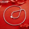 925 Sterling Silver Minimalist Square Bead Collarbone Necklace - Banquet Gift Jewelry