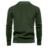 Men's Casual Loose Solid Color Semi-zipper Stand-up Collar Sweater, Men's Warm Long-sleeved Pullover Knitted Sweater