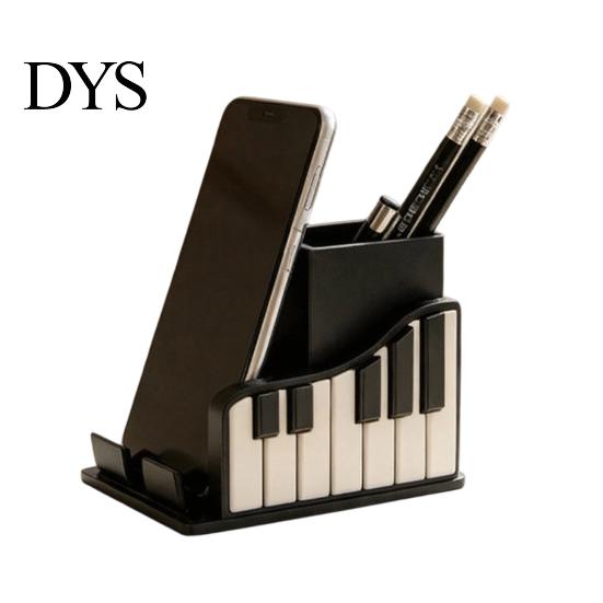 Creative Office Supplies Decor Piano Shape Pen Holder, Music Themed Organizer, with Phone Stationery Holder Design, Storage Box for And School Shaped