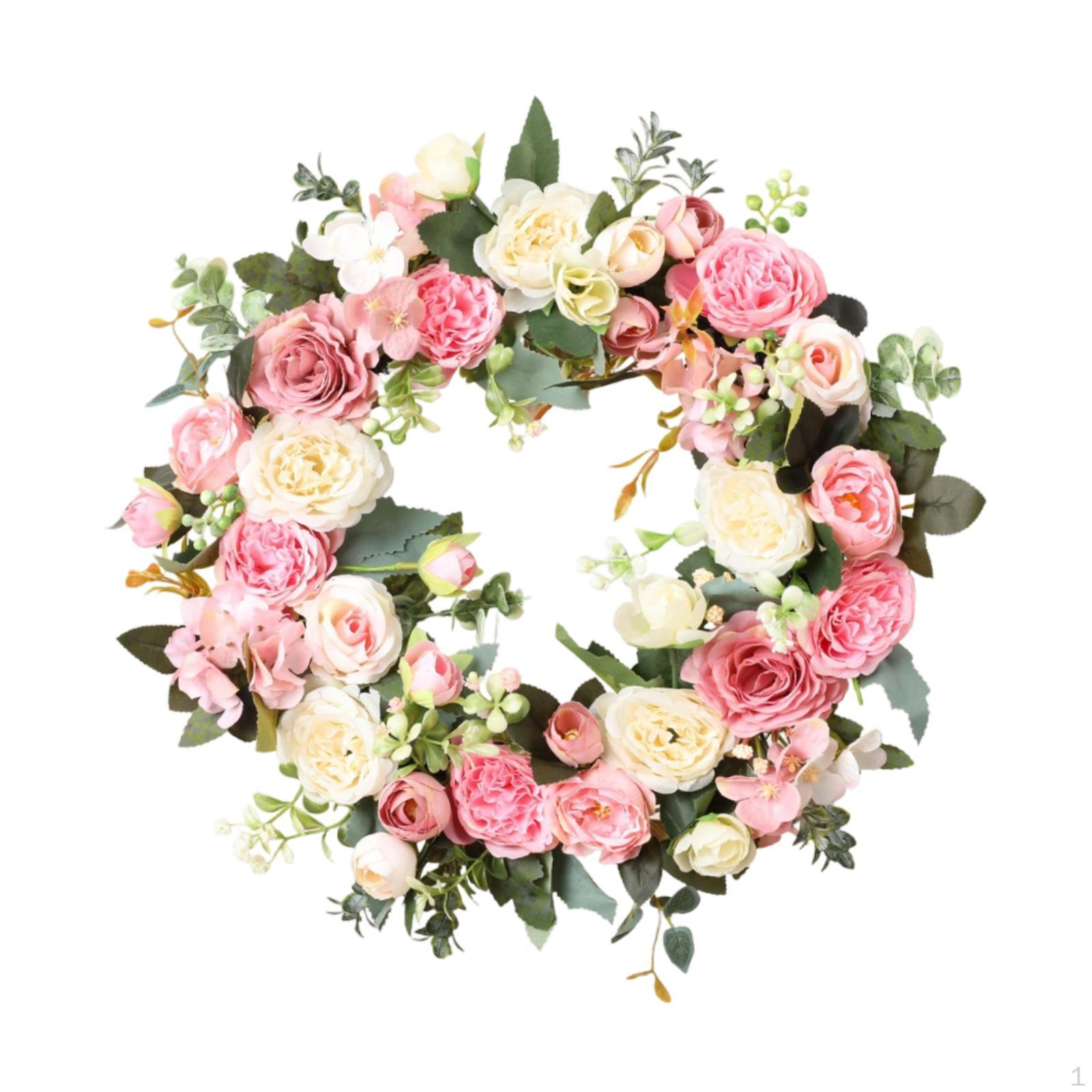 

Artificial Front Door Wreath Gift Hanging Ornament for Home Window Wedding