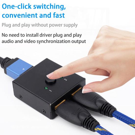 

Durable 4K HDMI-compatible Switch LED Indicator Black Data Transfer
