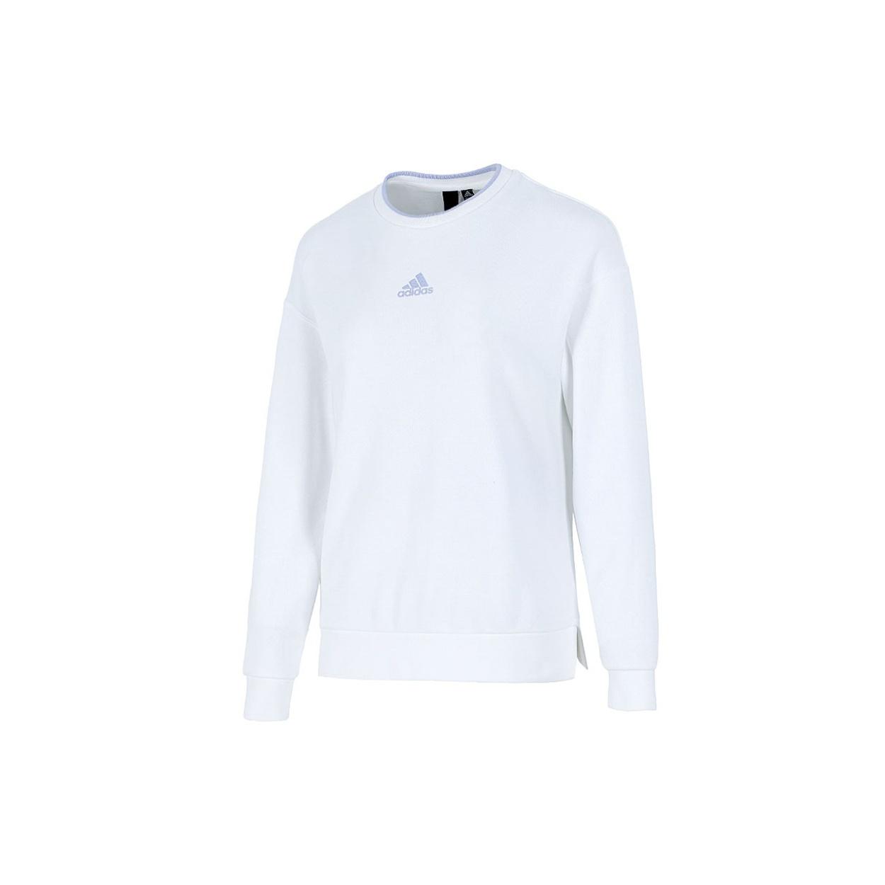 (WMNS) adidas Logo Printing Sports Round-neck Sweatshirt White Women s H09743 L