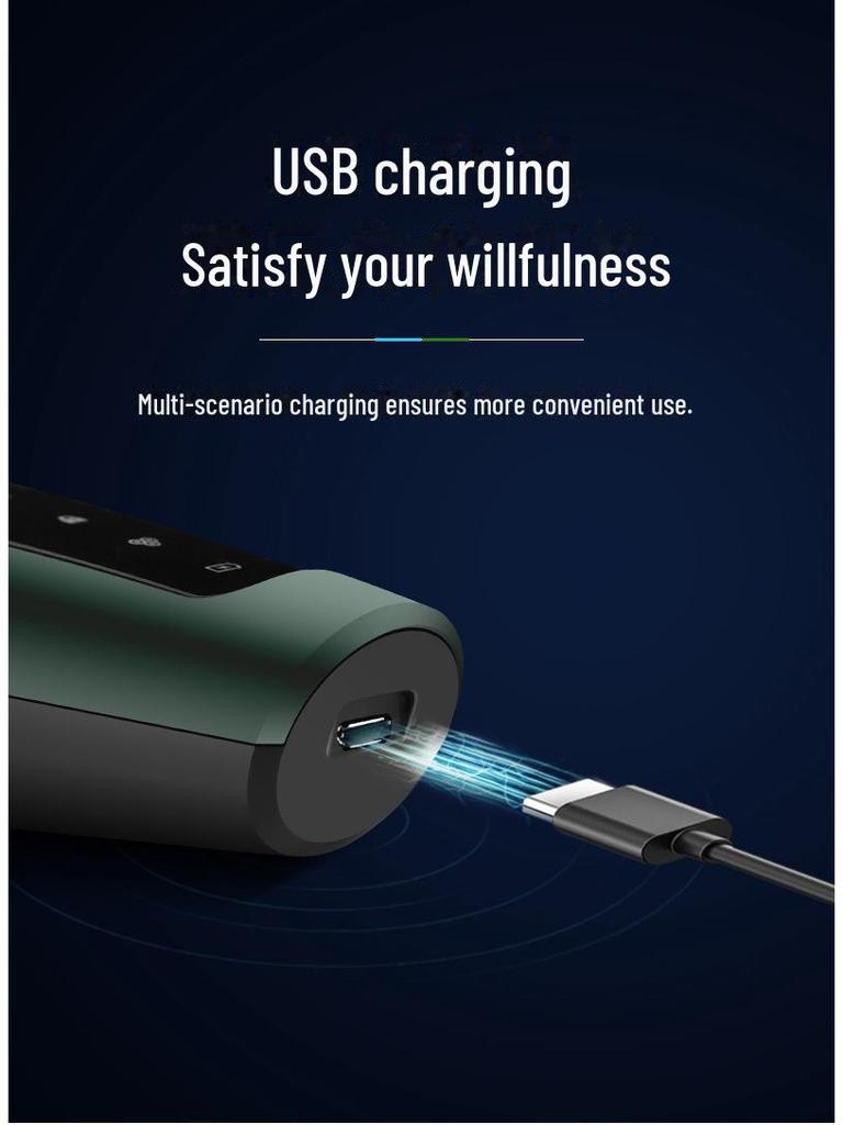 9D Vysoce výkonný elektrický holicí strojek, USB nabíjení do auta, Plně omyvatelný pánský holicí strojek