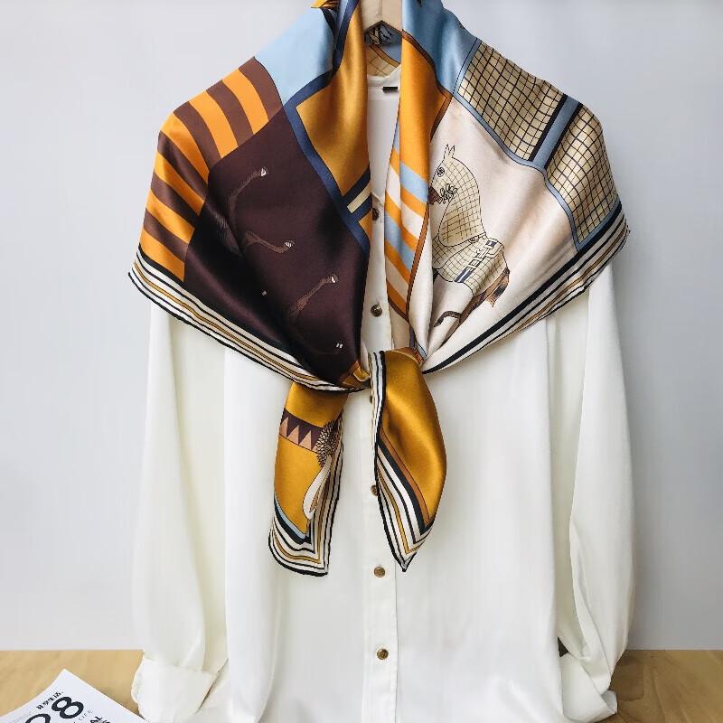 Blue Begonia Mulberry Silk Square Scarf