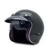 Export vintage 3/4 Motorcycle helmet with built-in visor in latte style DOT Authentication