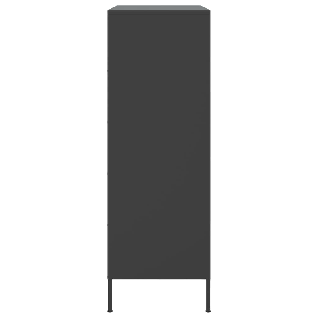 Highboard Black 68 x 39 x 113 cm Steel