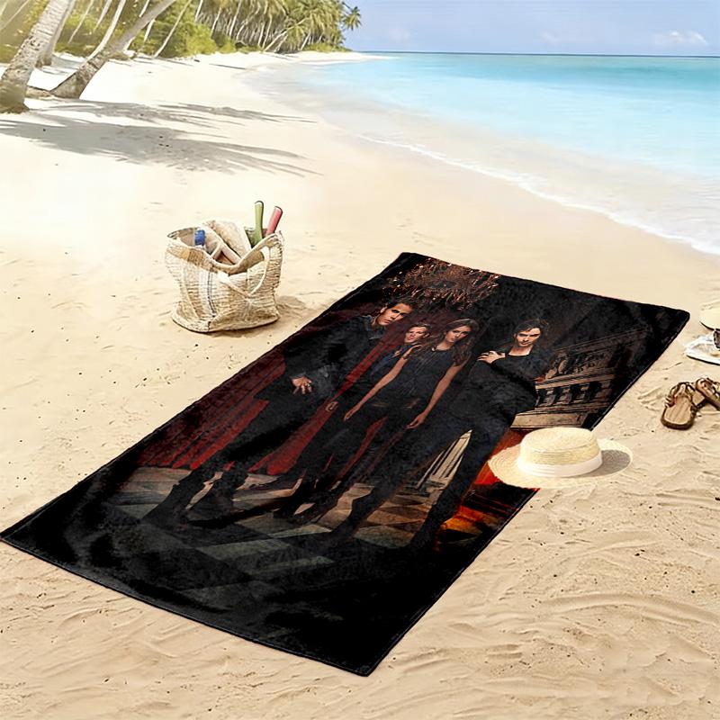 Mondlicht-Geheimnis: Vampire Tales Strandtuch Strandtuch für Urlaubsfotos Outdoor Camping Schwimmen Saugfähiges Badetuch Outdoor Pooltuch
