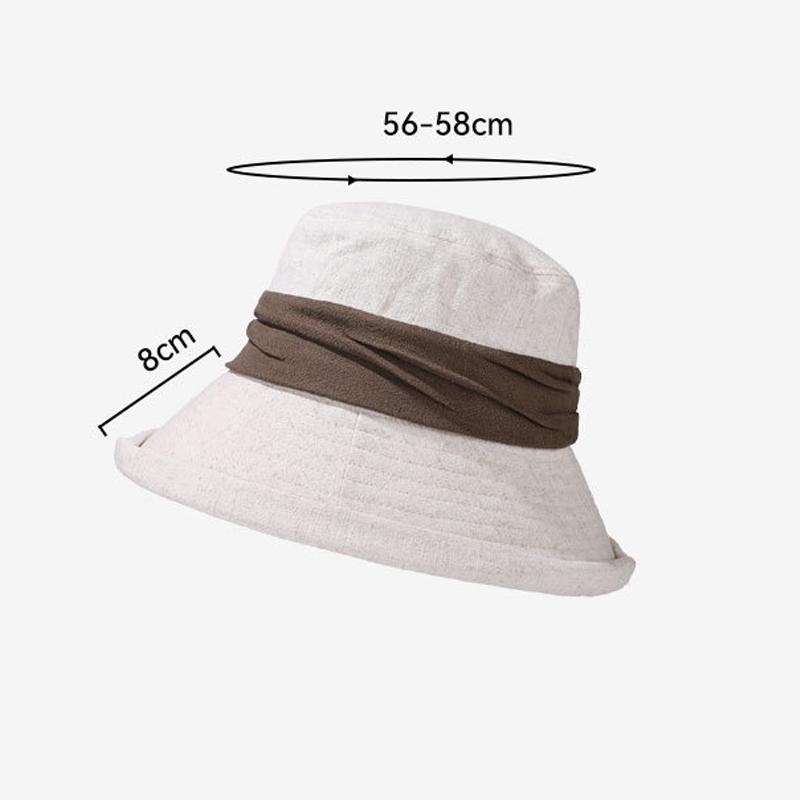 Fisherman's Hat Women's Spring Foldable Sun Hat Summer Color Block Sunscreen Hat