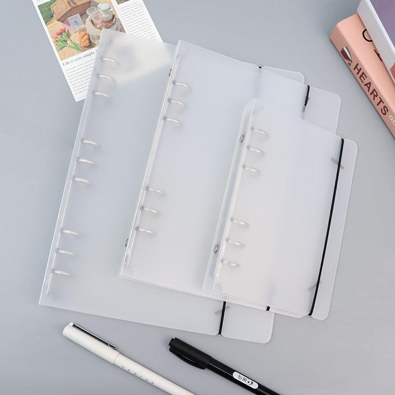 A4B5A5A6 Frosted Translucent Loose-Leaf Planner Cover and Paper Storage Folder