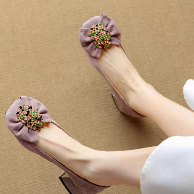 

Fashion 2025 NEW Fashion Sexy Women s Shallow Mouth Single Shoes Decoration Bling Bling Quality Comfortable High Heels 35