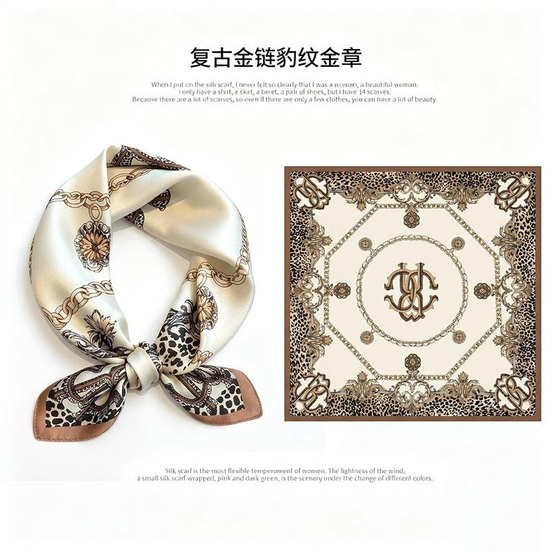 [111 mulberry silk] Korean version of classic cashew nut flower bag headscarf, small square scarf, shirt, suit, thin silk silk scarf