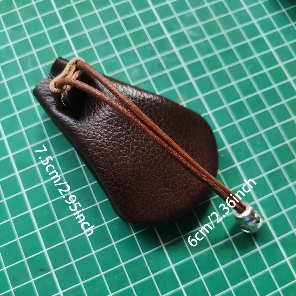 Leather Earphone & Coin Wallet, Minimalist Small Purse, Durable Casual Everyday Carry