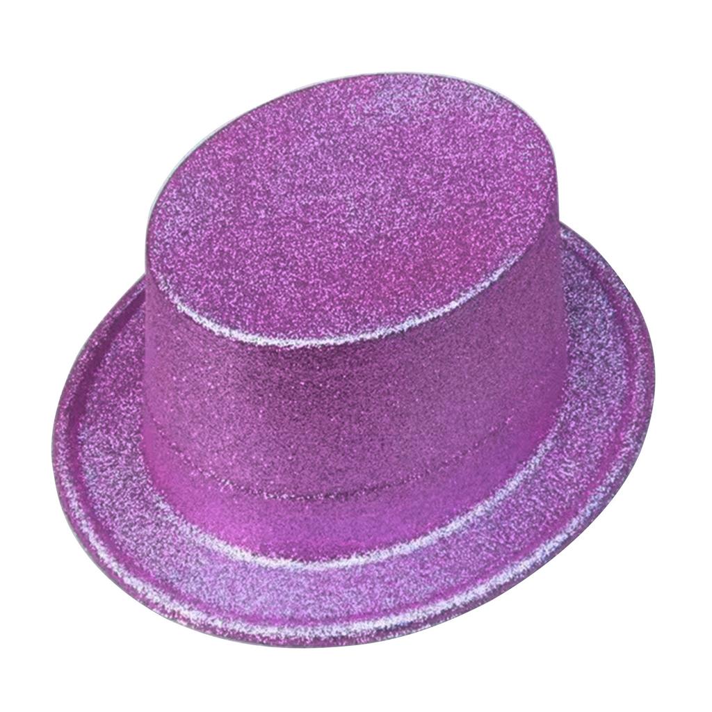 Glitter Magician Hat Party Top Hat Cowboy Fedora Hat Cosplay Costume Christmas Party Sparkly Head Cover for Adult Kids