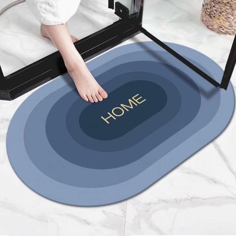 

Bathroom Floor Mats Bathroom Dirt-resistant and Absorbent Mats Entrance Doors Diatom Mud Floor Mats High-end Sense Bathroom Anti-slip Feet 40 * 60Cm