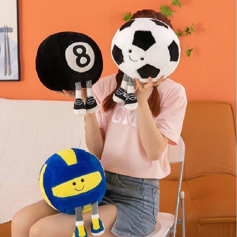Toys Basketball Plush Cartoon Spherical Shape Motion Fill Doll Pillow Accompany