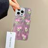 Gradient Pink Bow Flowers Phone Case For Xiaomi Redmi Note 14 13 Pro 14C 13C 13T 14T A5 A3 A4 Silicone Couple Fundas Shell Cover