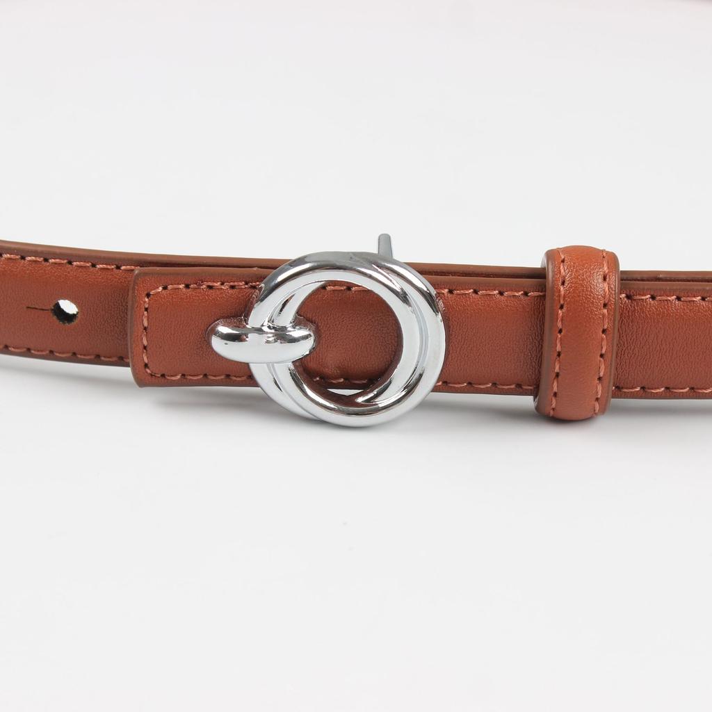 Women'S Leather Thin Belt Decorative Shirt Waist Seal With Dress Suit Waist (2Cm 8 Colors Optional)