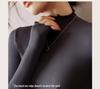 Elegantly Designed Women's Ruffle-Edged Half-High Neck Long-Sleeve Top for Autumn/Winter