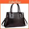 Crossborder Fashion Pu Handbag With Crocodile Pattern For Daily Use Womens Tote Bag