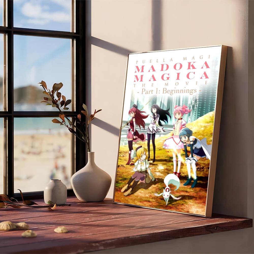 Anime P-Puella Magi Madoka Magica Girl Vintage Posters Sticky Retro Kraft Paper Sticker DIY Room Bar Cafe Kawaii Room Decor