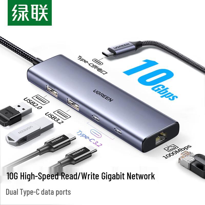 UGREEN USB-C 3.2 Gen 2 10Gbps Docking Station with Gigabit Ethernet