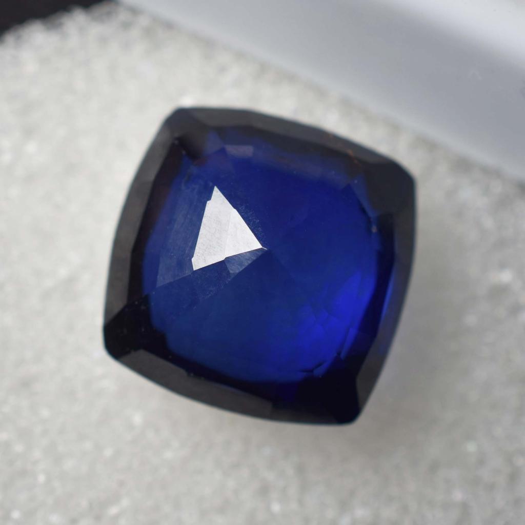 Natural Blue Tanzanite Loose Gemstone Square Cushion Cut 8.42 Ct for Jewelry Making and Crafts