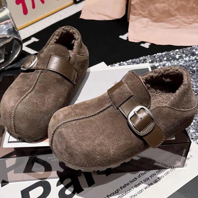 

Flats Women Plush Loafers Shoes 2025 Winter Fashion Short Boots Casual Buckle Sneaker New Trends Classical Zapatillas De Mujer 40 трава зеленый