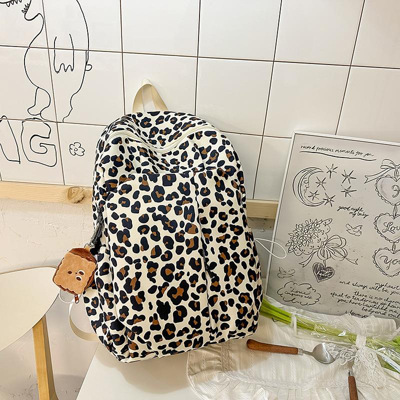 Casual printed backpack simple high value junior high school large capacity schoolbag student bag foreign style versatile shoulder back