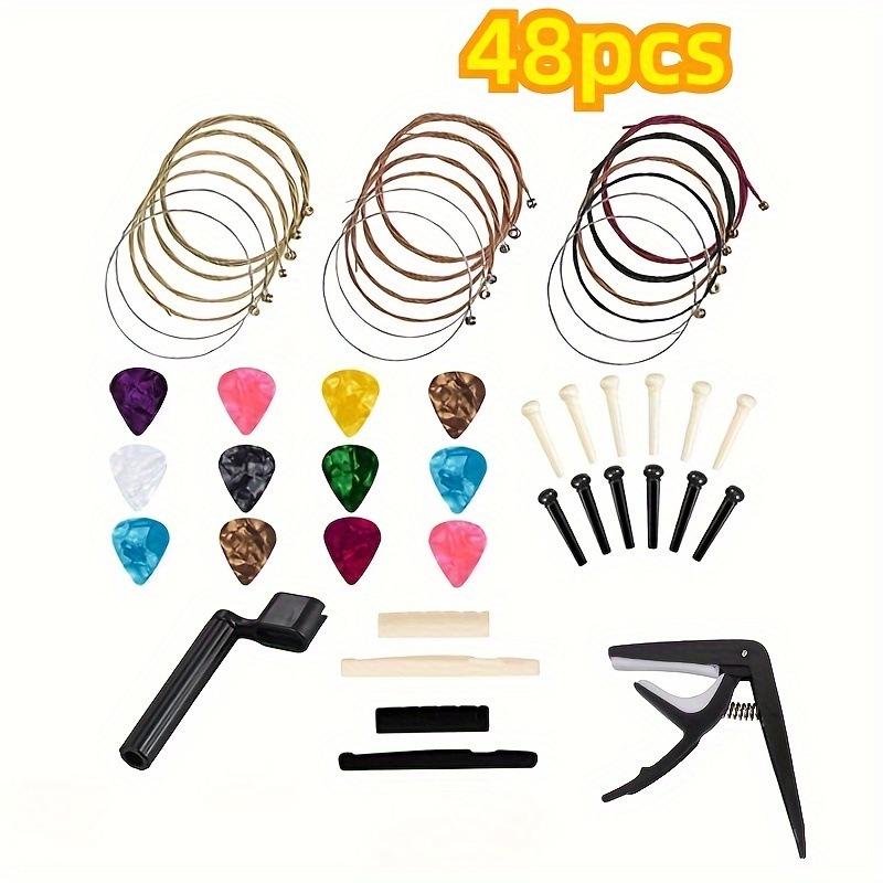 Guitar Accessory Set: Strings, Picks, Capo, Tuner & String Changing Tools