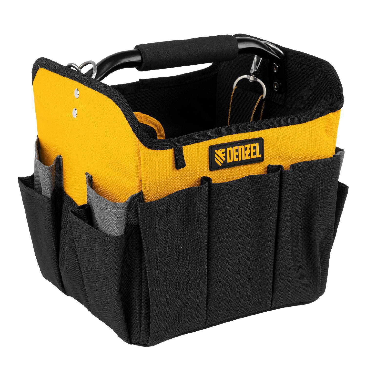 

Сумка для переноски Denzel для инструмента 260x240x300 мм, 22 кармана, плечевой ремень