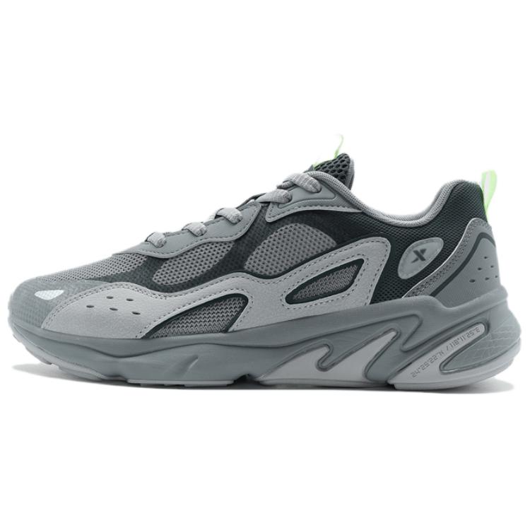Xtep Comfortable Thick Sole Non-Slip Wear-Resistant Low-Top Dad Shoes Men sneaker Gray 976219320007-3