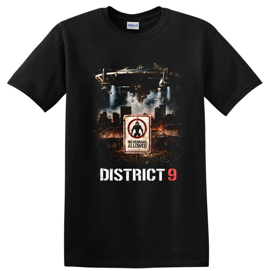 District 9 No Humans Allowed T Shirt Science Fiction Movie Theme Tee