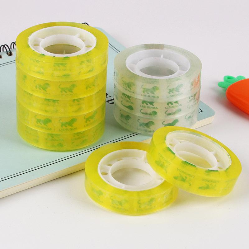 12/18mm 3Pcs Small Office See Through Tapes School Kids Students Adhesive Tape Packaging Supplies Home Manual Packing Tape