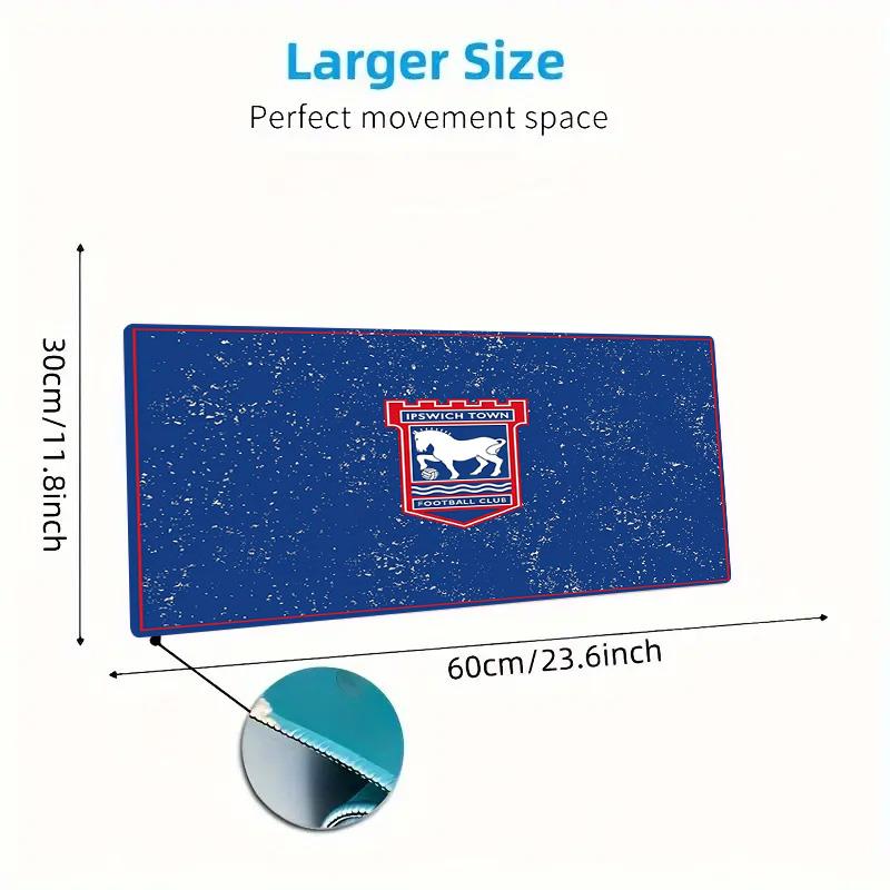 Ipswich Town FC Color Mouse Pad Large Gaming Table Cushion Non-slip Laptop Tablet Big Mousepad XXL Mat Mini PC Playmat With Lock edge