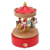 Christmas Music Box Wood Carousel Delicate Clockwork Musical Box Decoration Gifts