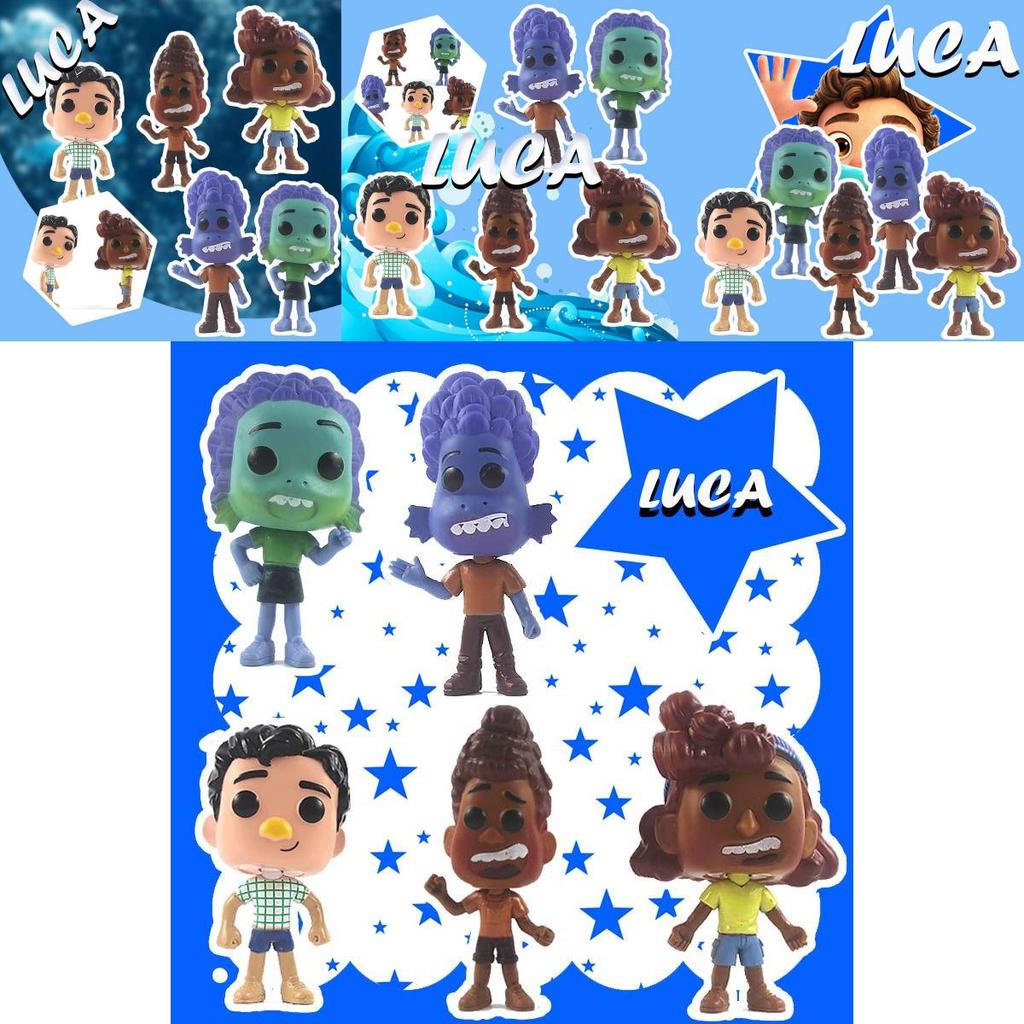 Colorful Pixar Luca Figures Set Perfect For Cake Toppers And Collectors