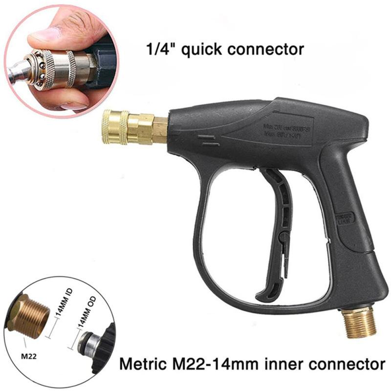 1/4" High Pressure Washer Wand 3000 Psi Car Wash Foam Spray Short Wand With Nozzle