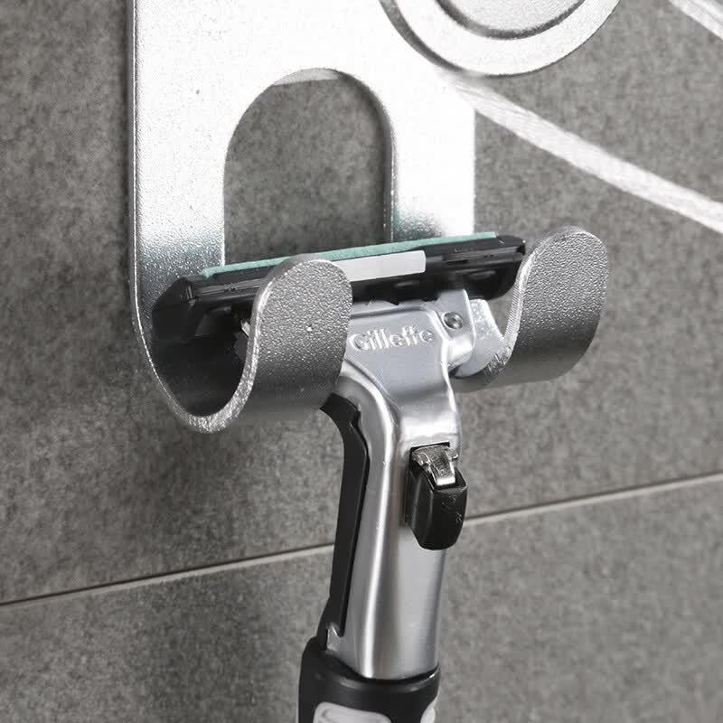 MDNG Aluminum Adhesive Double Hooks for Bathroom (3-Pack)