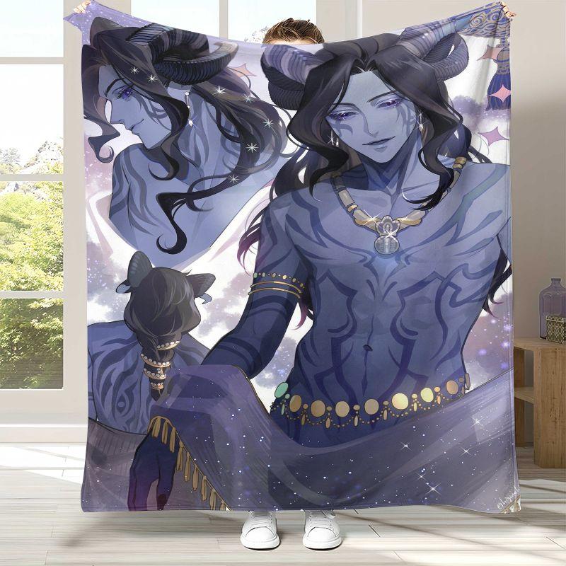 Anime Record of Ragnarok Cartoon Flannel Blanket,Ultra Soft Warm Plush Throw for Home Bedroom Bed Sofa Cover Office Camping