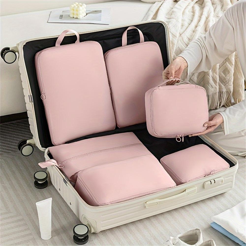6pcs Set of Compression Bags Cube - Casual Durable  Lightweight Travel Storage Bag, for Luggage Organization And Clothing Sorting