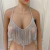 Mode Sexy Strass BH Kette Nachtclub Luxus Fransen Körperkette Accessoires Körperkette