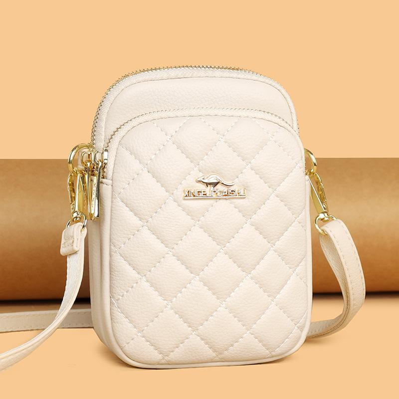 

Сумка для мобильного телефона женская новая модная ромбовидная сумка с вышивкой нитью, повседневная и легкая сумка-мессенджер, многосекционная, большой вместимости, мессенджер