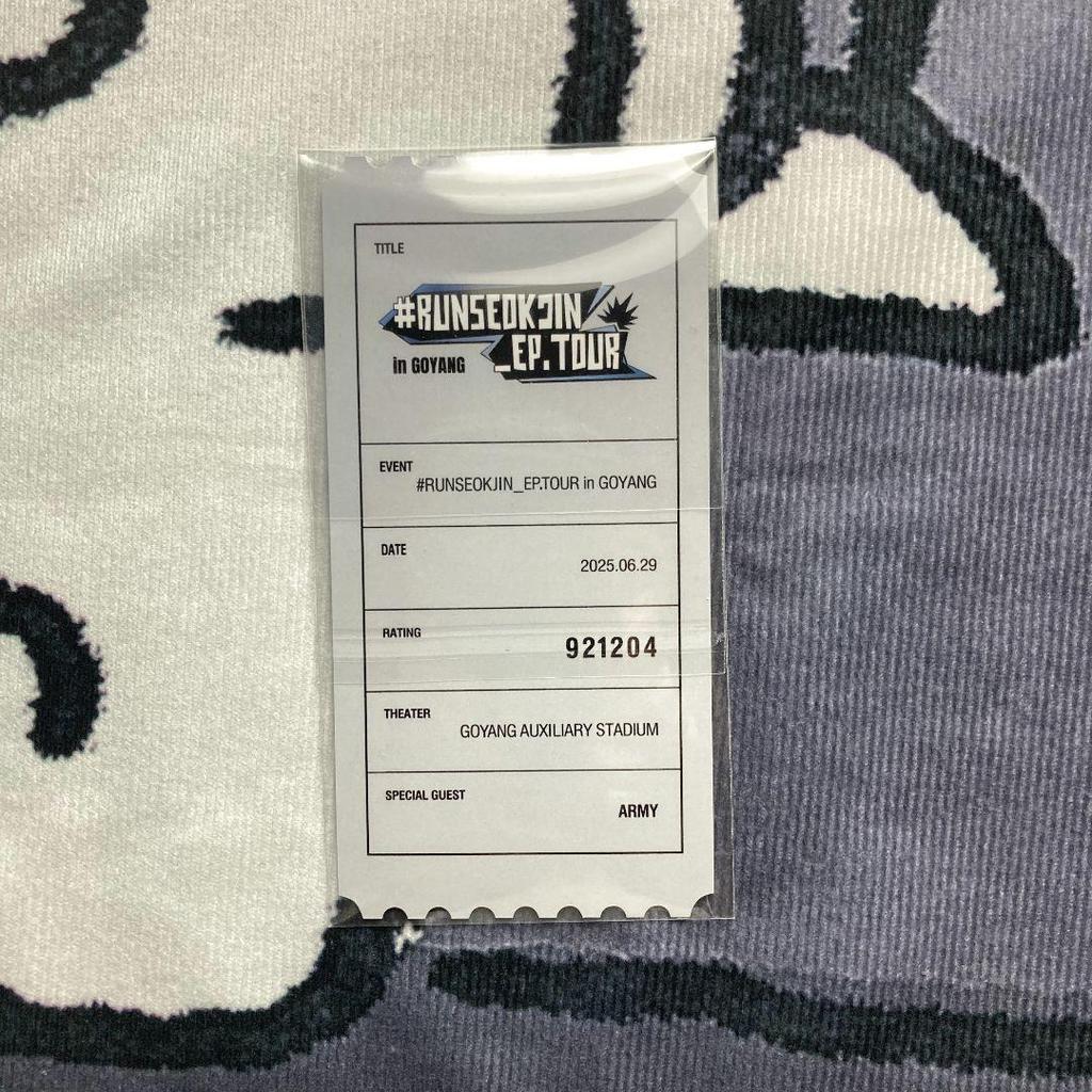 [USED] BTS RUNSEOKJIN_EP.TOUR in GOYANG 1 Trading Card