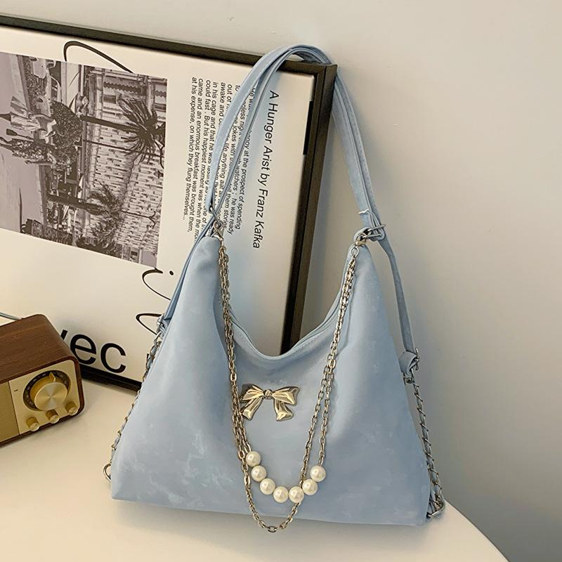 

Korean version of butterfly fashion backpack 2024 new chain shoulder messenger bag student class large capacity tote bag