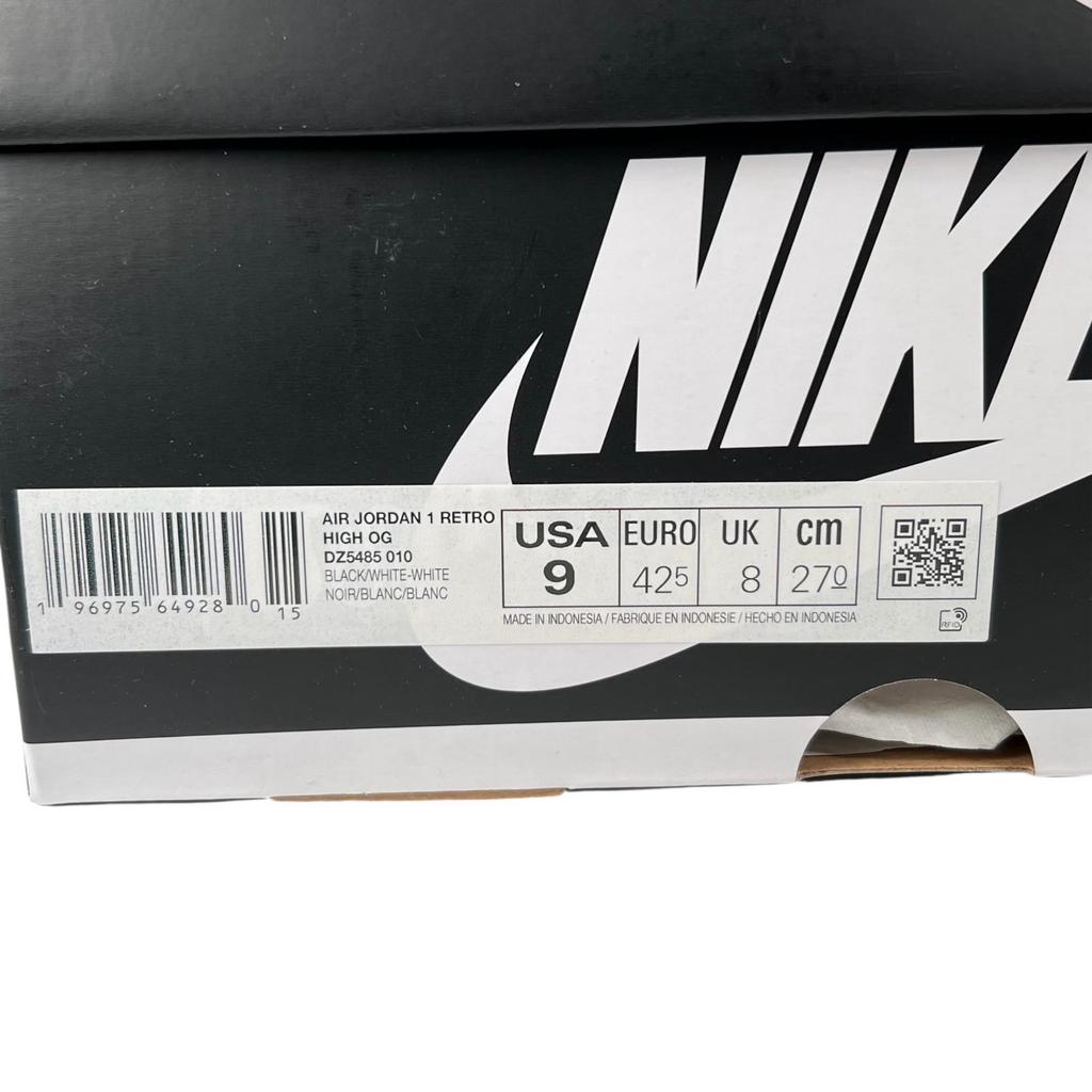 Pristine NIKE High Cut Sneakers AIR JORDAN 1 RETRO HIGH OG Black Mens DZ5485-010 Used