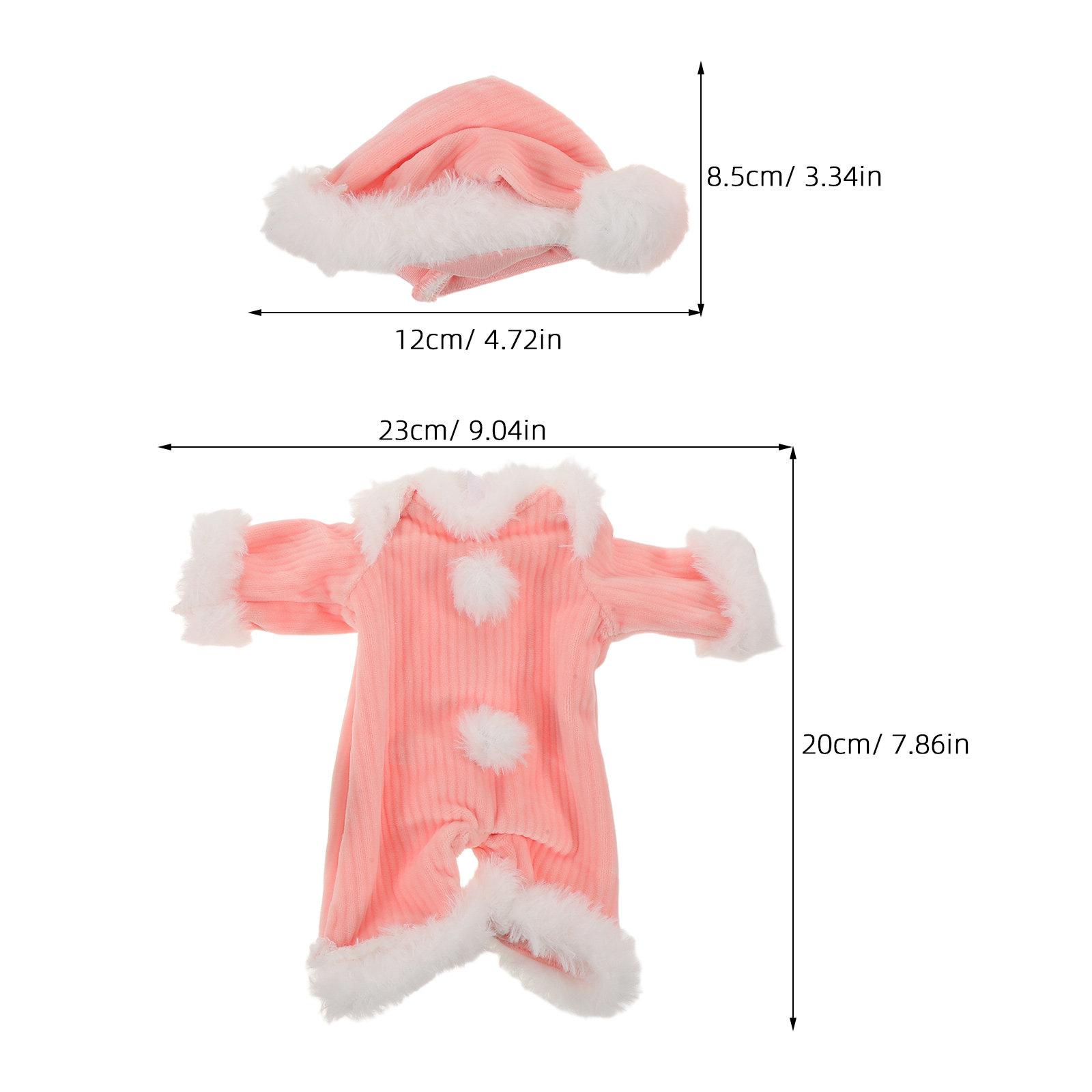 

1Set 10 Inch Swap Dress Warm Winter Outfit Role Play Baby Clothes Set Fashionable Wardrobe Accessories Cozy Outfit for Dolls розовый